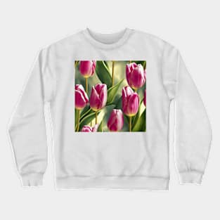 Watercolor tulip pattern Crewneck Sweatshirt